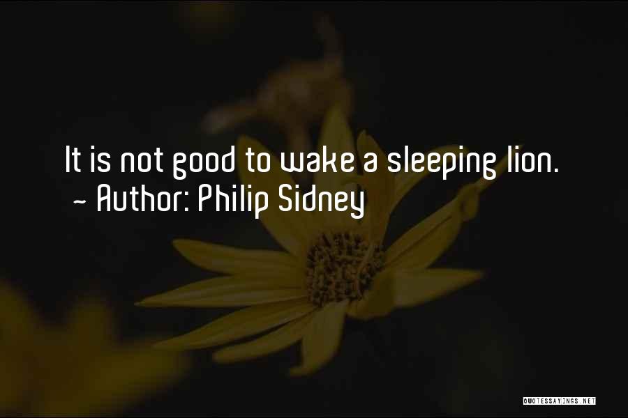 Philip Sidney Quotes: It Is Not Good To Wake A Sleeping Lion.