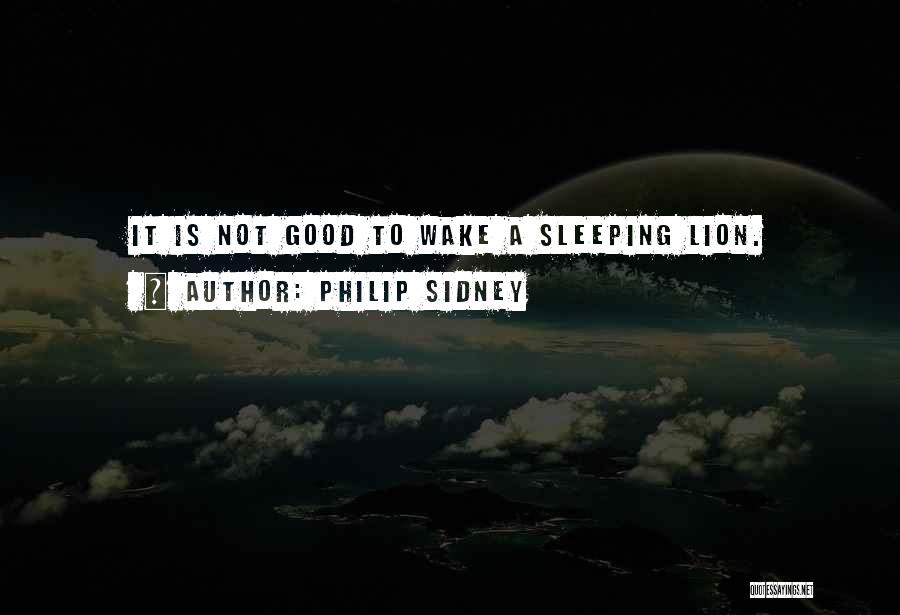 Philip Sidney Quotes: It Is Not Good To Wake A Sleeping Lion.