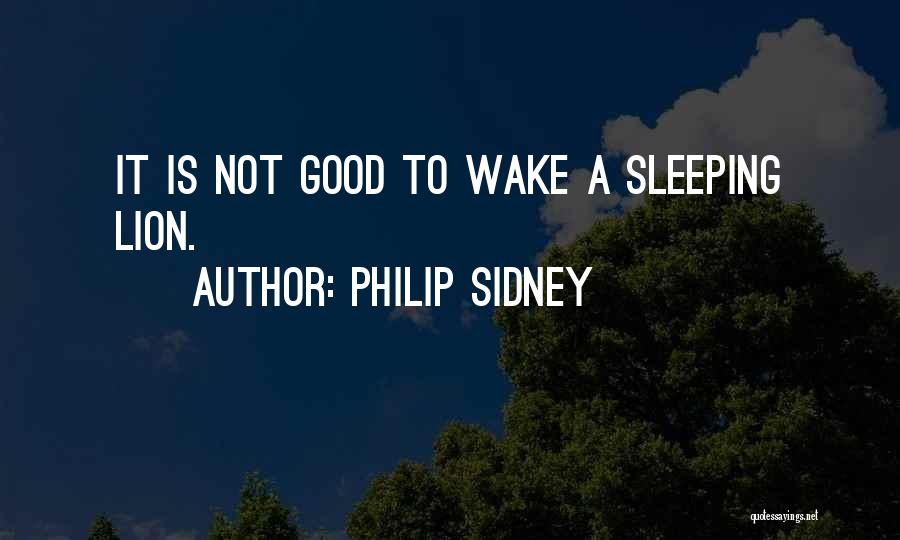 Philip Sidney Quotes: It Is Not Good To Wake A Sleeping Lion.