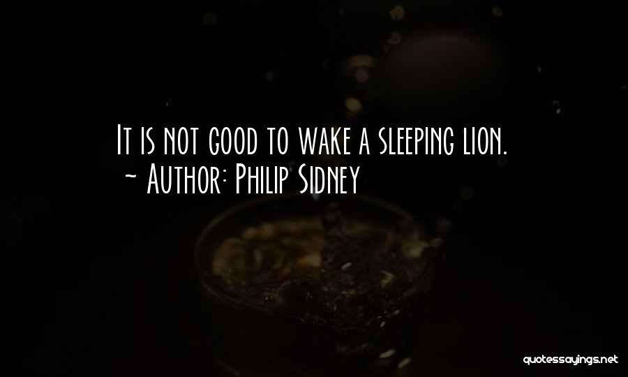 Philip Sidney Quotes: It Is Not Good To Wake A Sleeping Lion.