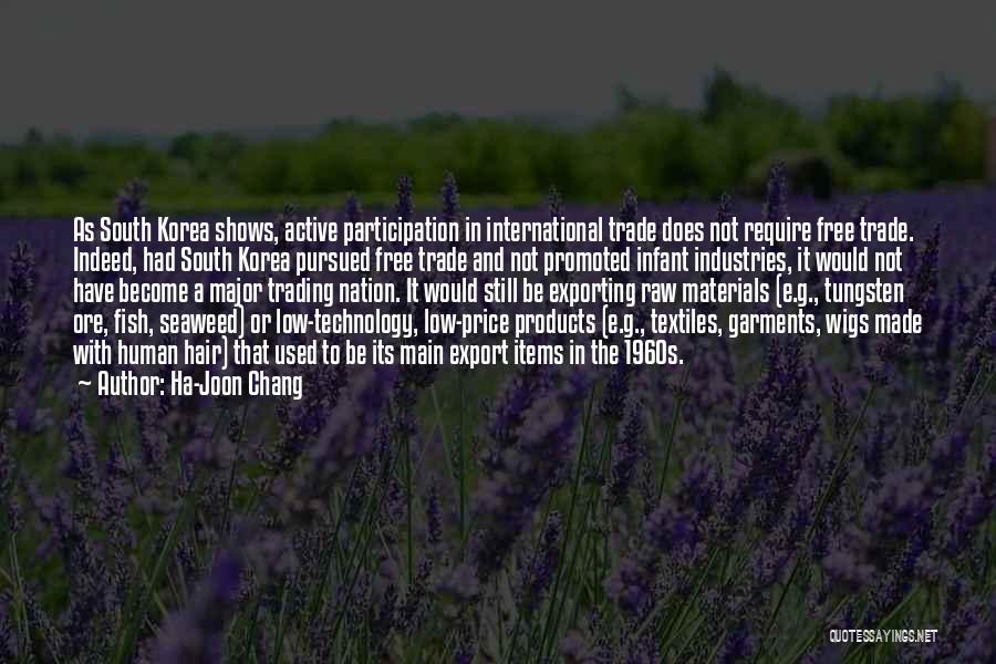 Ha-Joon Chang Quotes: As South Korea Shows, Active Participation In International Trade Does Not Require Free Trade. Indeed, Had South Korea Pursued Free