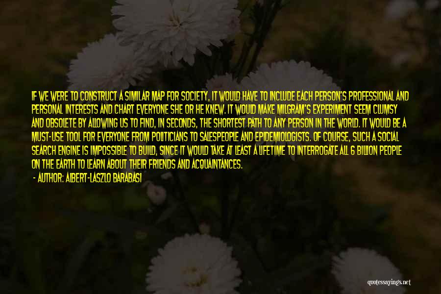 Albert-Laszlo Barabasi Quotes: If We Were To Construct A Similar Map For Society, It Would Have To Include Each Person's Professional And Personal