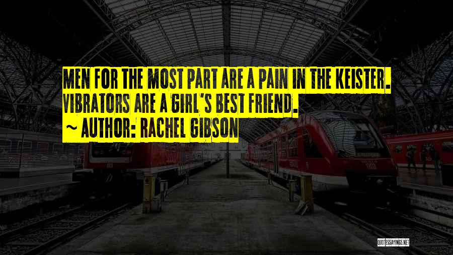 Rachel Gibson Quotes: Men For The Most Part Are A Pain In The Keister. Vibrators Are A Girl's Best Friend.