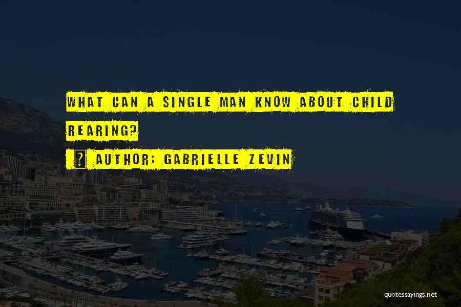 Gabrielle Zevin Quotes: What Can A Single Man Know About Child Rearing?