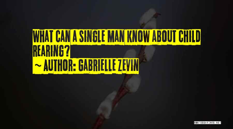 Gabrielle Zevin Quotes: What Can A Single Man Know About Child Rearing?