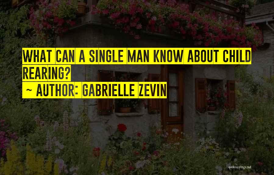 Gabrielle Zevin Quotes: What Can A Single Man Know About Child Rearing?