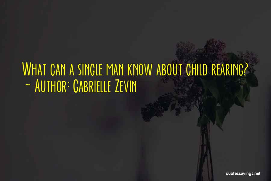 Gabrielle Zevin Quotes: What Can A Single Man Know About Child Rearing?