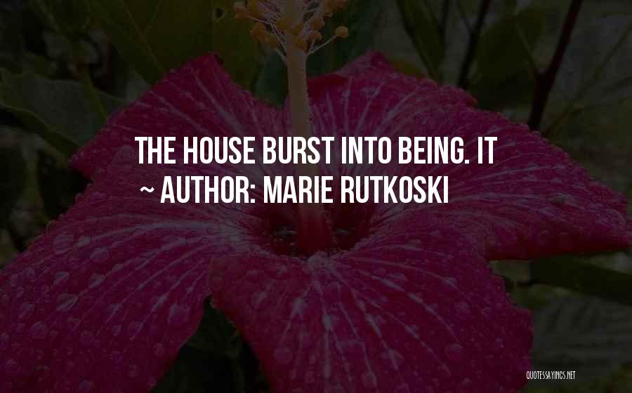 Marie Rutkoski Quotes: The House Burst Into Being. It
