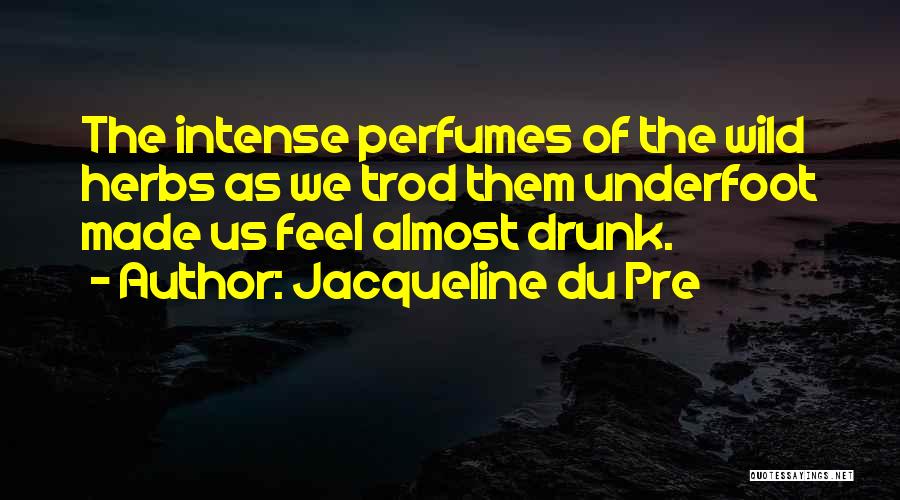 Jacqueline Du Pre Quotes: The Intense Perfumes Of The Wild Herbs As We Trod Them Underfoot Made Us Feel Almost Drunk.