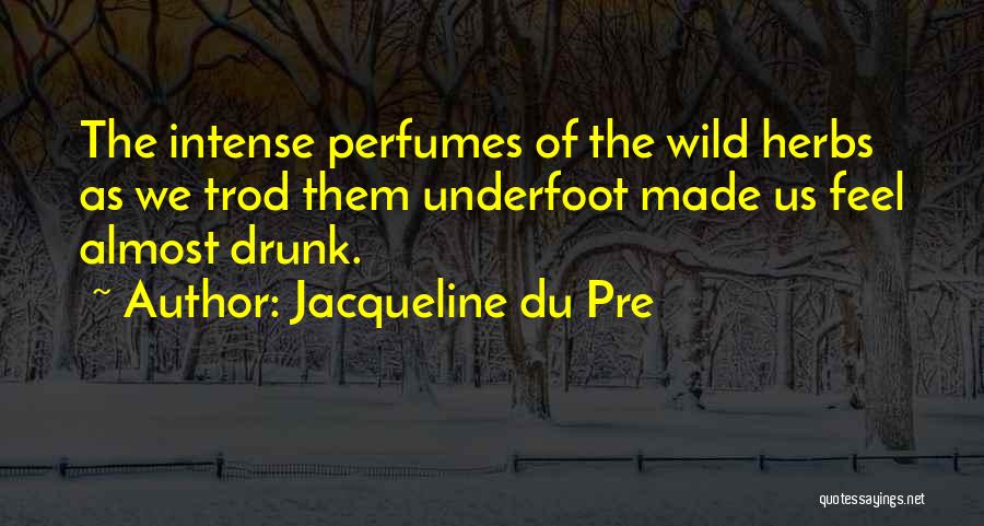 Jacqueline Du Pre Quotes: The Intense Perfumes Of The Wild Herbs As We Trod Them Underfoot Made Us Feel Almost Drunk.