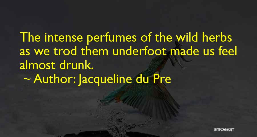 Jacqueline Du Pre Quotes: The Intense Perfumes Of The Wild Herbs As We Trod Them Underfoot Made Us Feel Almost Drunk.