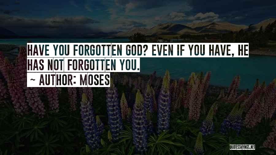 Moses Quotes: Have You Forgotten God? Even If You Have, He Has Not Forgotten You.