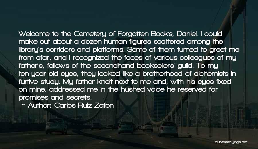 Carlos Ruiz Zafon Quotes: Welcome To The Cemetery Of Forgotten Books, Daniel. I Could Make Out About A Dozen Human Figures Scattered Among The