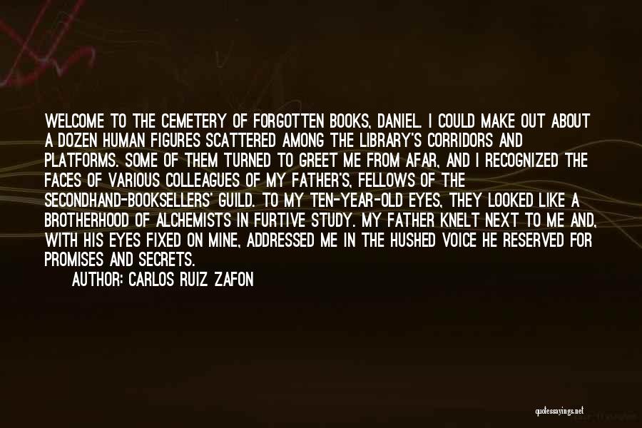 Carlos Ruiz Zafon Quotes: Welcome To The Cemetery Of Forgotten Books, Daniel. I Could Make Out About A Dozen Human Figures Scattered Among The