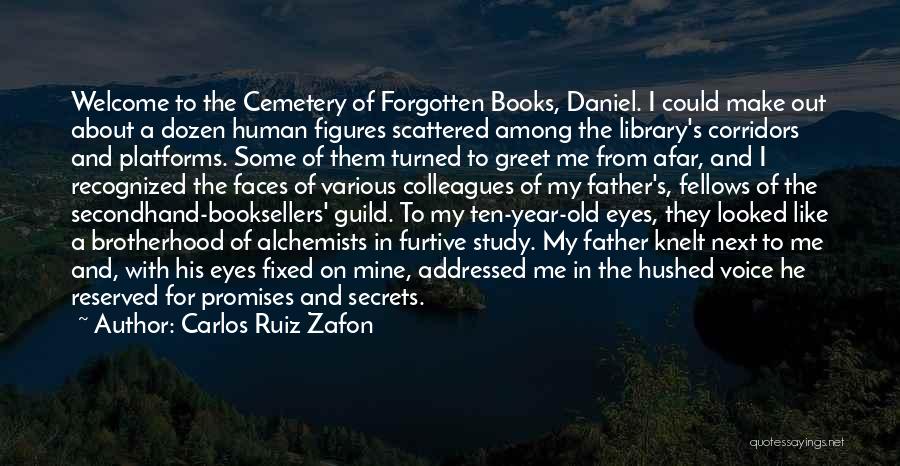 Carlos Ruiz Zafon Quotes: Welcome To The Cemetery Of Forgotten Books, Daniel. I Could Make Out About A Dozen Human Figures Scattered Among The