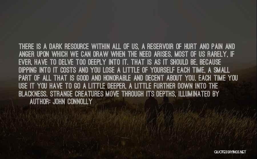 John Connolly Quotes: There Is A Dark Resource Within All Of Us, A Reservoir Of Hurt And Pain And Anger Upon Which We