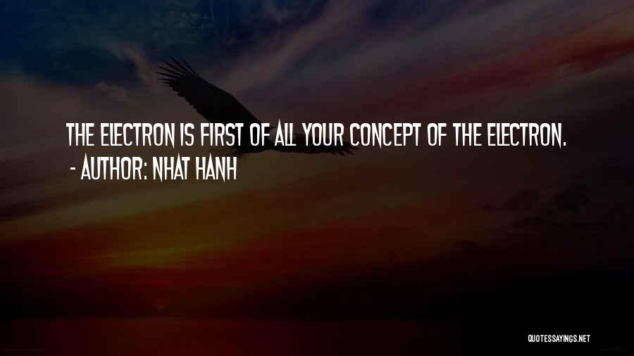 Nhat Hanh Quotes: The Electron Is First Of All Your Concept Of The Electron.