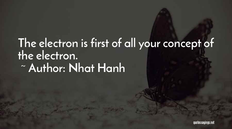Nhat Hanh Quotes: The Electron Is First Of All Your Concept Of The Electron.
