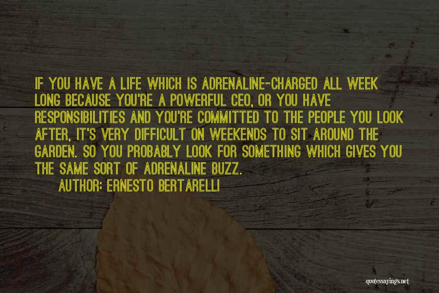 Ernesto Bertarelli Quotes: If You Have A Life Which Is Adrenaline-charged All Week Long Because You're A Powerful Ceo, Or You Have Responsibilities