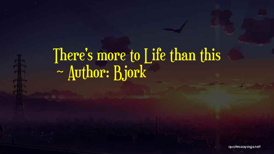 Bjork Quotes: There's More To Life Than This