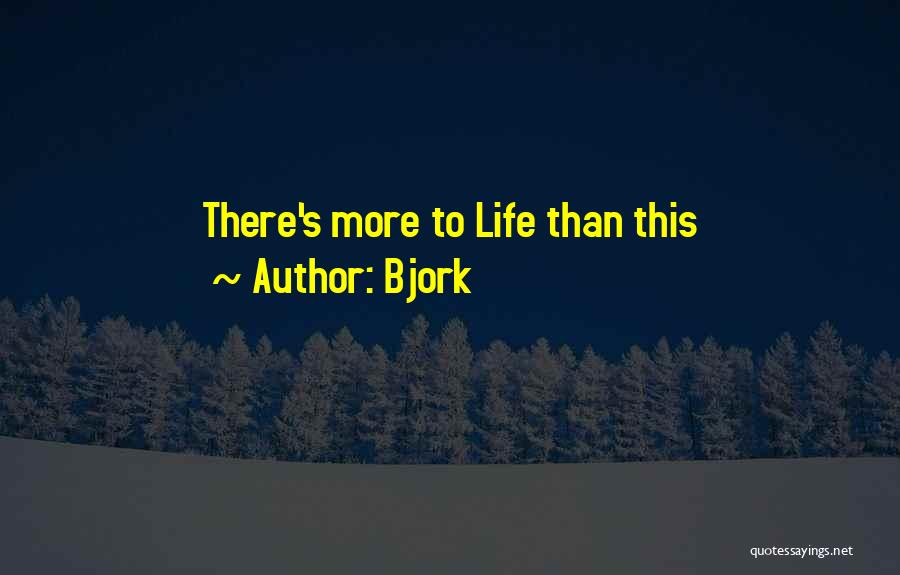 Bjork Quotes: There's More To Life Than This