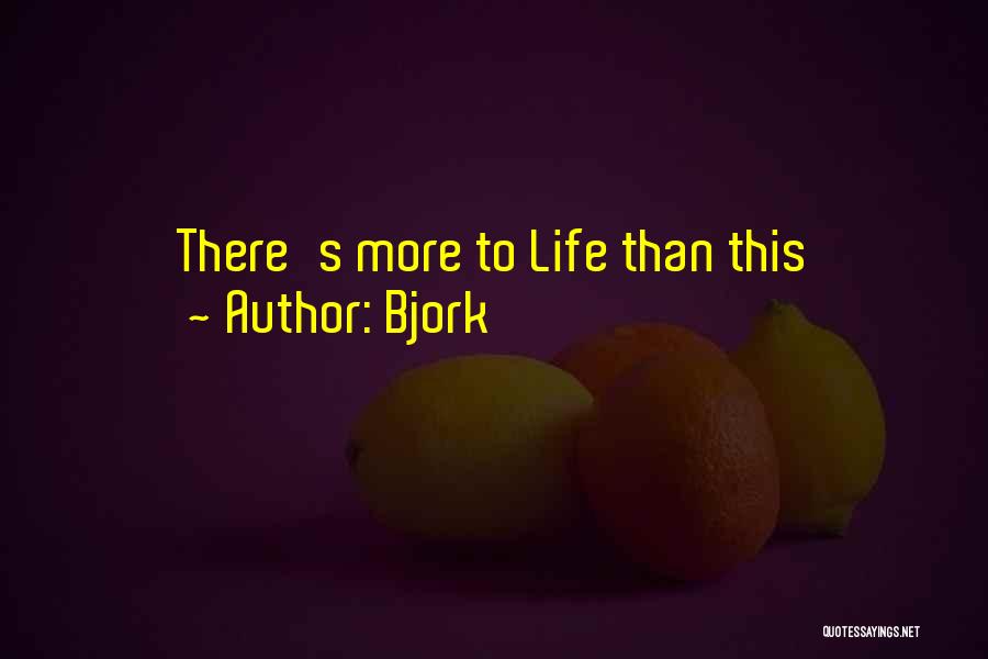 Bjork Quotes: There's More To Life Than This