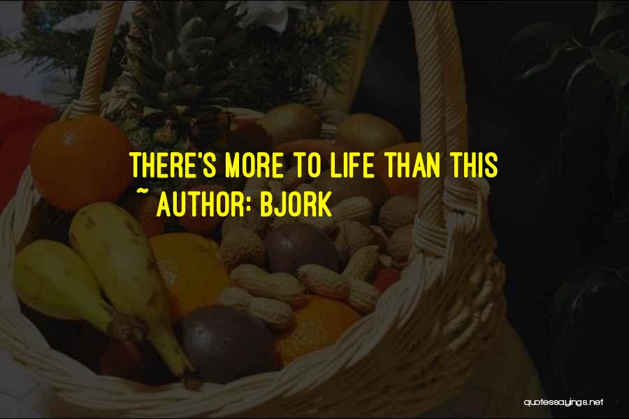 Bjork Quotes: There's More To Life Than This