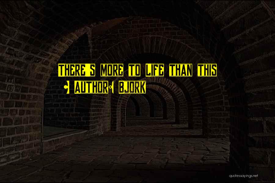 Bjork Quotes: There's More To Life Than This