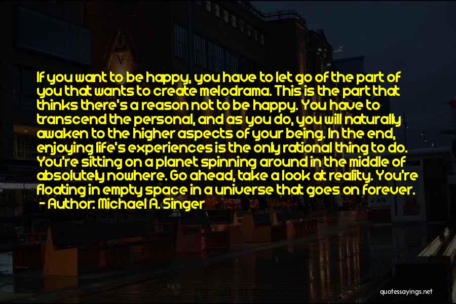 Michael A. Singer Quotes: If You Want To Be Happy, You Have To Let Go Of The Part Of You That Wants To Create