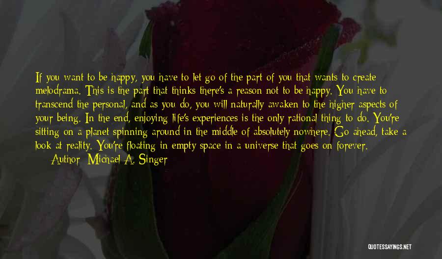 Michael A. Singer Quotes: If You Want To Be Happy, You Have To Let Go Of The Part Of You That Wants To Create