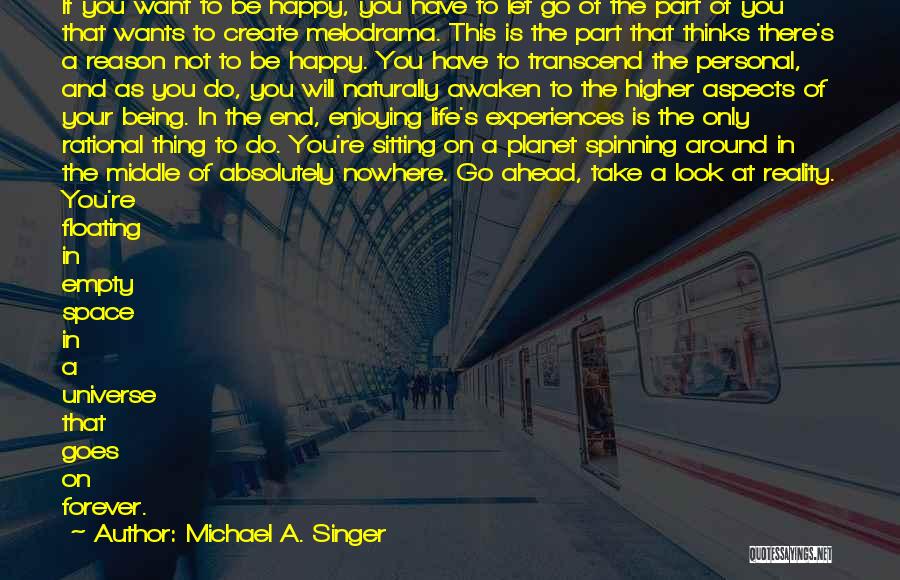 Michael A. Singer Quotes: If You Want To Be Happy, You Have To Let Go Of The Part Of You That Wants To Create