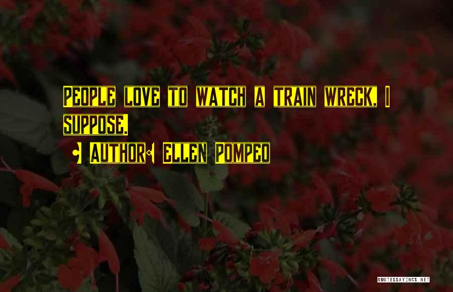 Ellen Pompeo Quotes: People Love To Watch A Train Wreck, I Suppose.