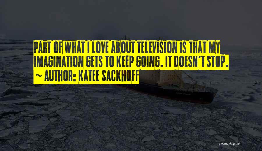 Katee Sackhoff Quotes: Part Of What I Love About Television Is That My Imagination Gets To Keep Going. It Doesn't Stop.