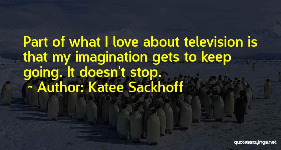 Katee Sackhoff Quotes: Part Of What I Love About Television Is That My Imagination Gets To Keep Going. It Doesn't Stop.