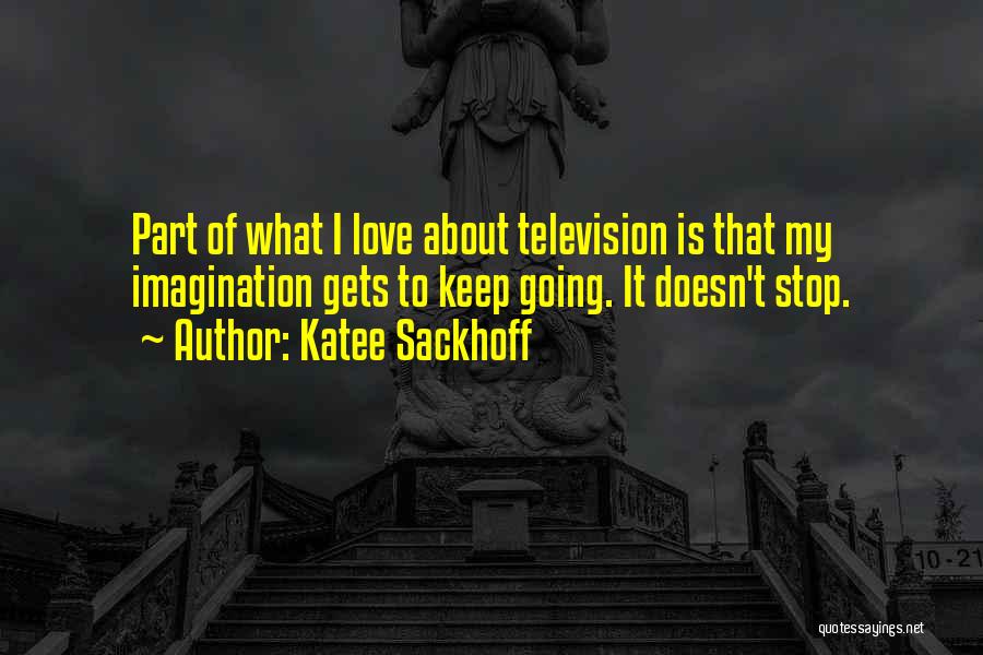 Katee Sackhoff Quotes: Part Of What I Love About Television Is That My Imagination Gets To Keep Going. It Doesn't Stop.