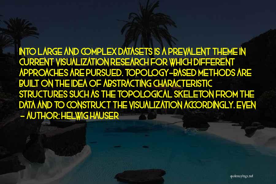 Helwig Hauser Quotes: Into Large And Complex Datasets Is A Prevalent Theme In Current Visualization Research For Which Different Approaches Are Pursued. Topology-based