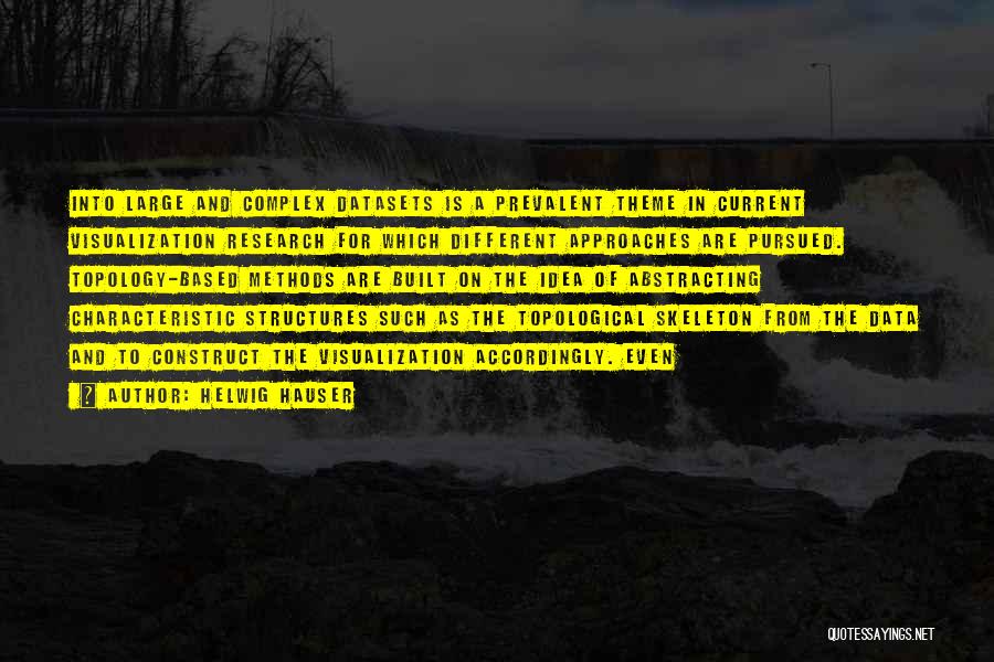 Helwig Hauser Quotes: Into Large And Complex Datasets Is A Prevalent Theme In Current Visualization Research For Which Different Approaches Are Pursued. Topology-based