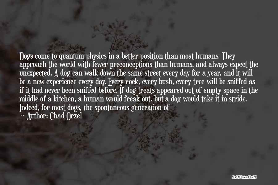 Chad Orzel Quotes: Dogs Come To Quantum Physics In A Better Position Than Most Humans. They Approach The World With Fewer Preconceptions Than