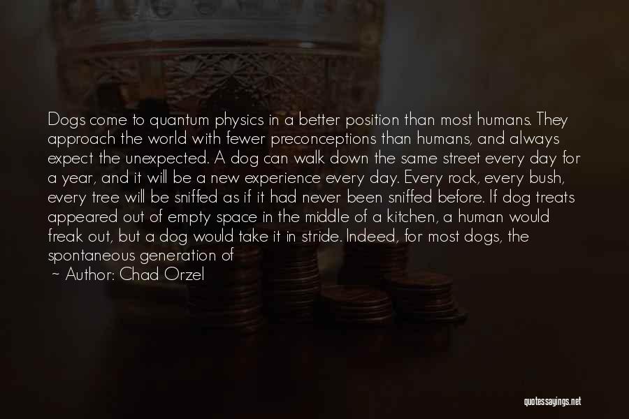 Chad Orzel Quotes: Dogs Come To Quantum Physics In A Better Position Than Most Humans. They Approach The World With Fewer Preconceptions Than