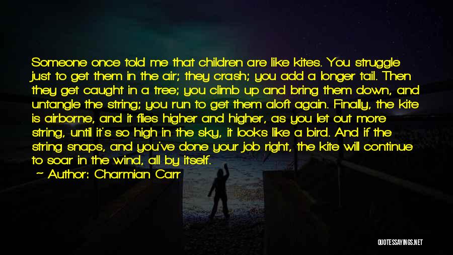 Charmian Carr Quotes: Someone Once Told Me That Children Are Like Kites. You Struggle Just To Get Them In The Air; They Crash;