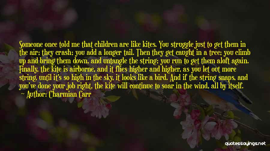 Charmian Carr Quotes: Someone Once Told Me That Children Are Like Kites. You Struggle Just To Get Them In The Air; They Crash;