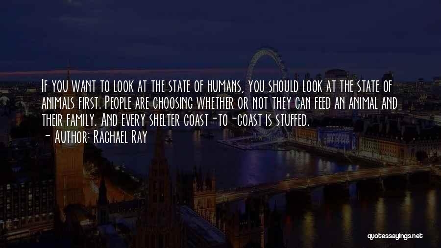 Rachael Ray Quotes: If You Want To Look At The State Of Humans, You Should Look At The State Of Animals First. People