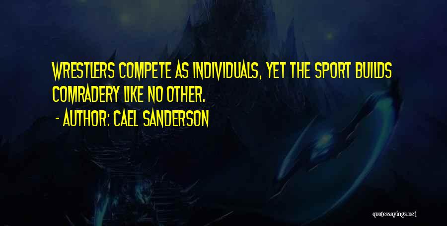 Cael Sanderson Quotes: Wrestlers Compete As Individuals, Yet The Sport Builds Comradery Like No Other.