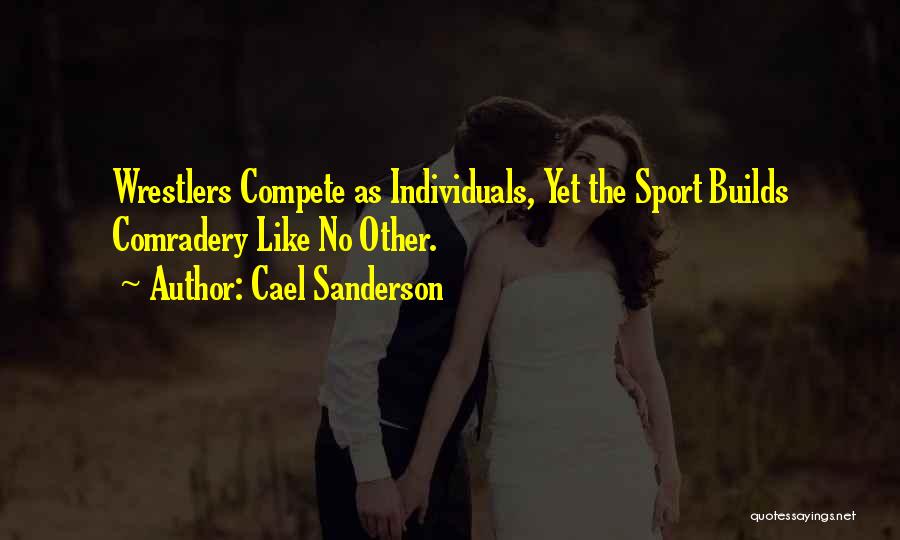 Cael Sanderson Quotes: Wrestlers Compete As Individuals, Yet The Sport Builds Comradery Like No Other.