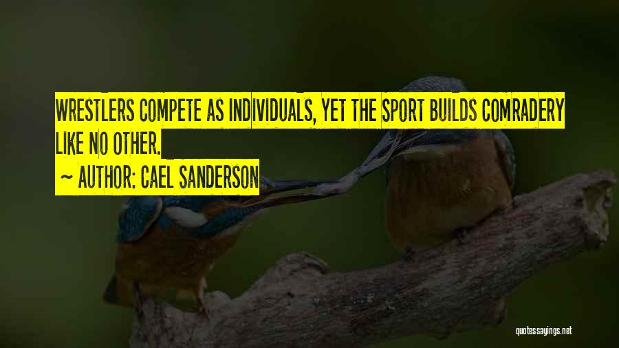 Cael Sanderson Quotes: Wrestlers Compete As Individuals, Yet The Sport Builds Comradery Like No Other.