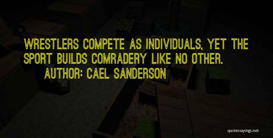 Cael Sanderson Quotes: Wrestlers Compete As Individuals, Yet The Sport Builds Comradery Like No Other.