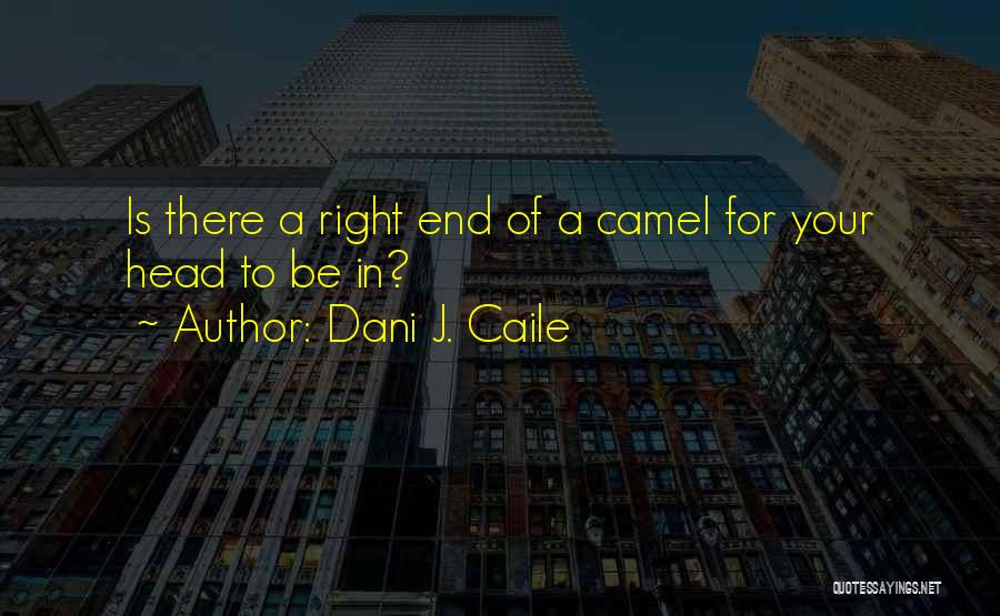 Dani J. Caile Quotes: Is There A Right End Of A Camel For Your Head To Be In?