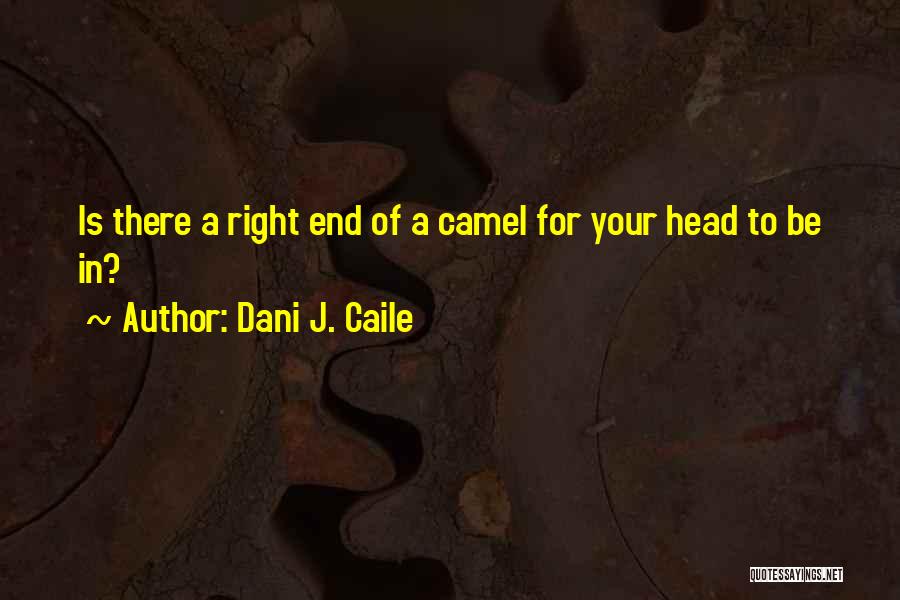 Dani J. Caile Quotes: Is There A Right End Of A Camel For Your Head To Be In?