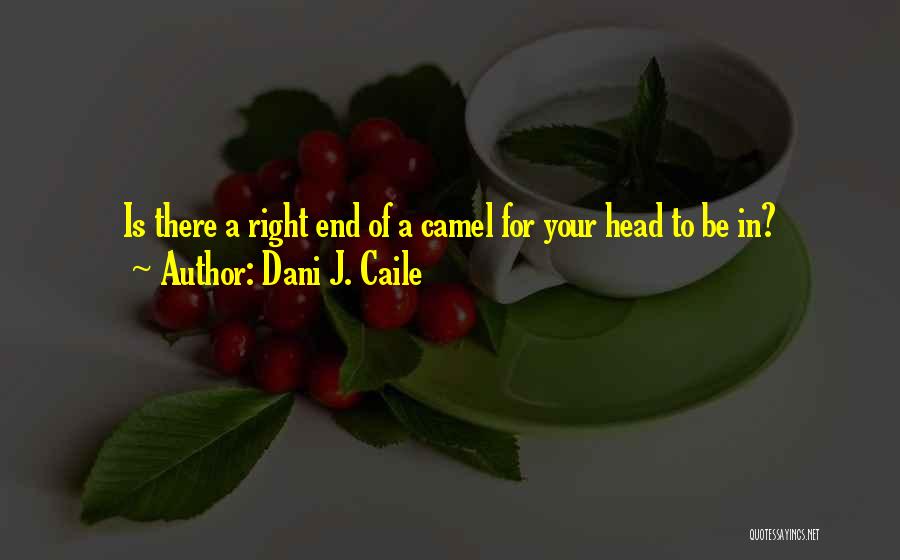 Dani J. Caile Quotes: Is There A Right End Of A Camel For Your Head To Be In?