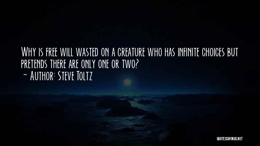 Steve Toltz Quotes: Why Is Free Will Wasted On A Creature Who Has Infinite Choices But Pretends There Are Only One Or Two?